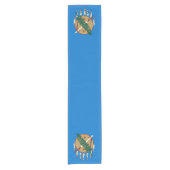 Dynamic Oklahoma State Flag Graphic on a Kurzer Tischläufer (Vorderseite)