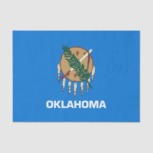 Dynamic Oklahoma State Flag Graphic on a Seidenpapier (Vorderseite)