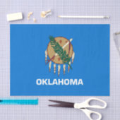 Dynamic Oklahoma State Flag Graphic on a Seidenpapier (Handwerk)
