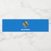Dynamic Oklahoma State Flag Graphic on a Wasserflaschenetikett (Einzelnes Label)