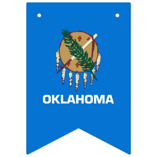 Dynamic Oklahoma State Flag Graphic on a Wimpelkette (Zweite Fahne)