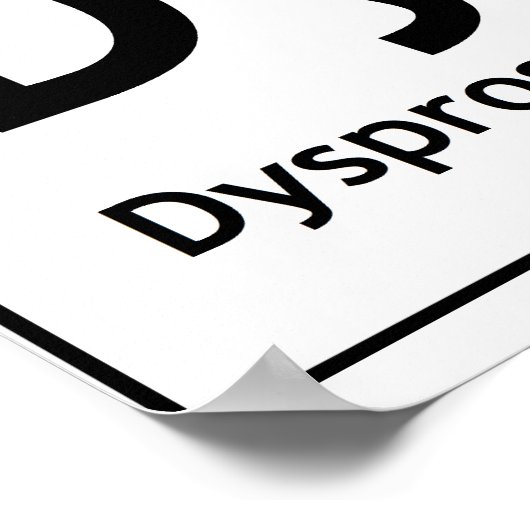 DyNAmIC Periodic Table Element Word Chemistry Atom Poster (Ecke)