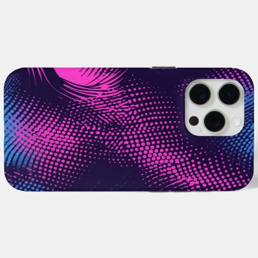💖 Dynamic Pink & Purple Dotted Abstract Pattern Case-Mate iPhone Hülle (Rückseite (Horizontal))