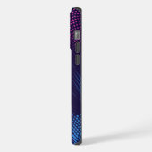💖 Dynamic Pink & Purple Dotted Abstract Pattern iPhone Hülle (Linke Seite)