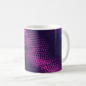 💖 Dynamic Pink & Purple Dotted Abstract Pattern Kaffeetasse (VorderseiteRechts)