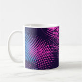 💖 Dynamic Pink & Purple Dotted Abstract Pattern Kaffeetasse (Links)