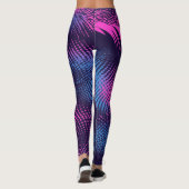 💖 Dynamic Pink & Purple Dotted Abstract Pattern Leggings (Rückseite)