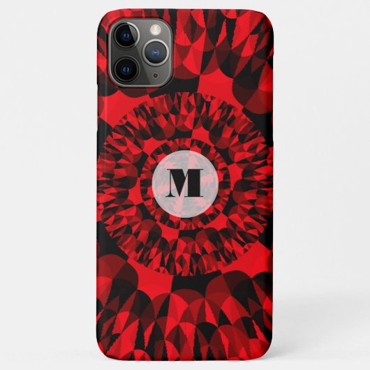 Dynamic Red Black Geometric Energetic Case-Mate iPhone Hülle (Rückseite)