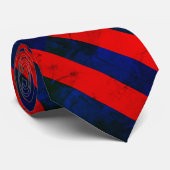 Dynamic Red Blue Striped  Krawatte (Gerollt)