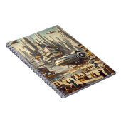 Dynamic Retro-Futuristic Spaceport Sci-Fi Notizblock (Rechte Seite)