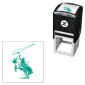 Dynamic Rodeo Cowboy & Bucking Bronco – Western  Permastempel (Beispiel)