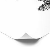 Dynamic Schwarz-weiß Samurai Warrior Zeichnend Fotodruck (Ecke)