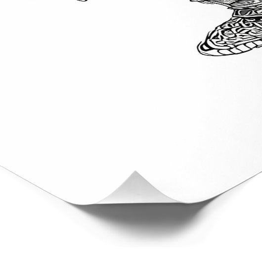 Dynamic Schwarz-weiß Samurai Warrior Zeichnend Fotodruck (Ecke)