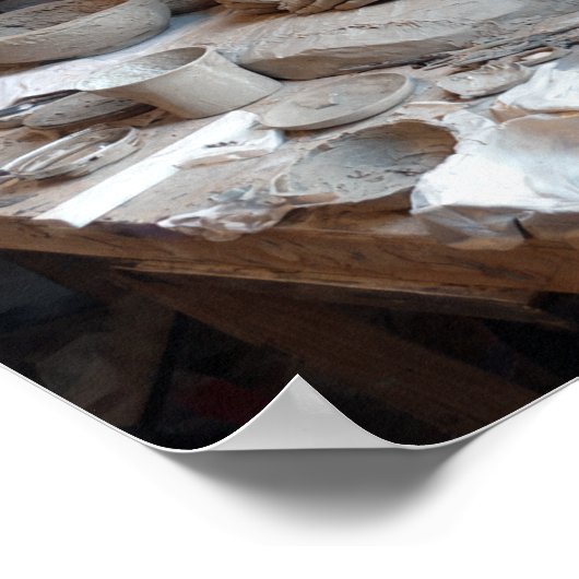 Dynamic Sculptor's Studio - Clay & Tools Poster (Ecke)