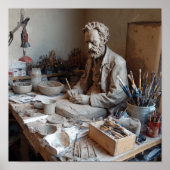 Dynamic Sculptor's Studio - Clay & Tools Poster (Vorne)