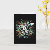 Dynamic Shuttle Burst Badminton Player Karte (Gelbe Blume)