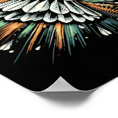 Dynamic Shuttle Burst Badminton Player Poster (Ecke)