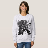 Dynamic Skeleton Rockstar Playing Electric Guitar Sweatshirt (Vorne ganz)