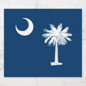 Dynamic South Carolina State Flag Graphic Bierflaschenetikett (Einzelnes Label)