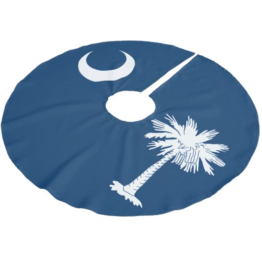 Dynamic South Carolina State Flag Graphic Polyester Weihnachtsbaumdecke (Schrägansicht)