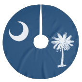 Dynamic South Carolina State Flag Graphic Polyester Weihnachtsbaumdecke (Vorderseite)