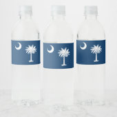 Dynamic South Carolina State Flag Graphic Wasserflaschenetikett (Flaschen)
