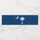 Dynamic South Carolina State Flag Graphic Wasserflaschenetikett (Einzelnes Label)