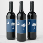Dynamic South Carolina State Flag Graphic Weinetikett (Flaschen)
