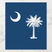 Dynamic South Carolina State Flag Graphic Weinetikett (Einzelnes Label)