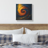 Dynamic Spiral Vortex - Abstrakte Energie Leinwanddruck (Insitu (Schlafzimmer))