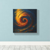 Dynamic Spiral Vortex - Abstrakte Energie Leinwanddruck (Insitu (Holzboden))