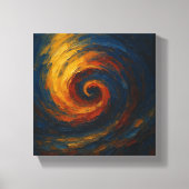 Dynamic Spiral Vortex - Abstrakte Energie Leinwanddruck (Vorderseite)