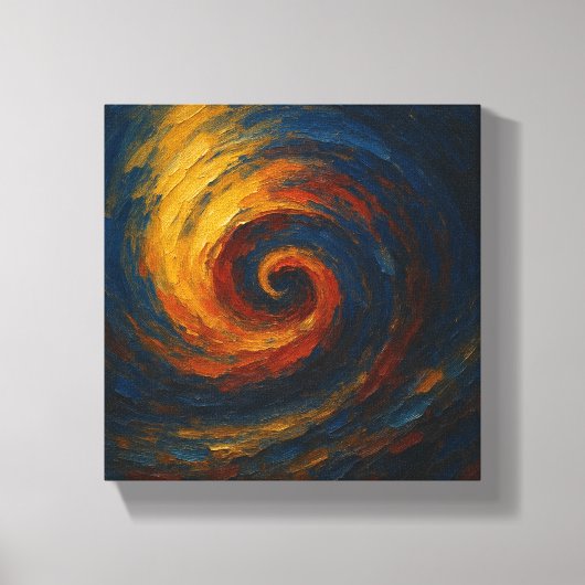 Dynamic Spiral Vortex - Abstrakte Energie Leinwanddruck (Vorderseite)