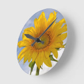 Dynamic Sunflower Clock Runde Wanduhr (Winkel)