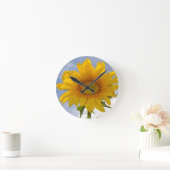 Dynamic Sunflower Clock Runde Wanduhr (Zuhause)
