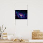 Dynamic Swirling Galaxy Vortex with Central Astron Poster (Küche)