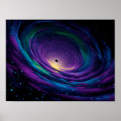 Dynamic Swirling Galaxy Vortex with Central Astron Poster (Vorne)