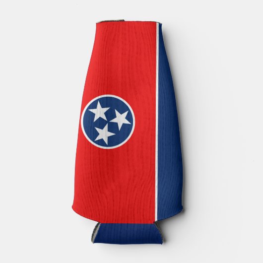 Dynamic Tennessee State Flag Graphic on a Flaschenkühler (Vorderseite)
