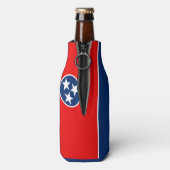 Dynamic Tennessee State Flag Graphic on a Flaschenkühler (Flasche Rückseite)