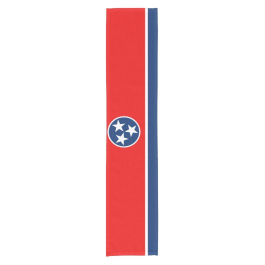Dynamic Tennessee State Flag Graphic on a Kurzer Tischläufer (Vorderseite)