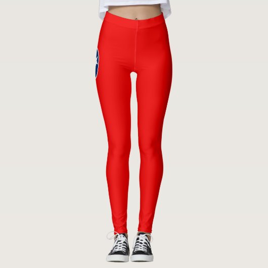 Dynamic Tennessee State Flag Graphic on a Leggings (Vorderseite)