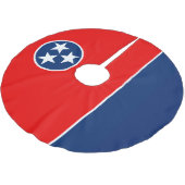 Dynamic Tennessee State Flag Graphic on a Polyester Weihnachtsbaumdecke (Schrägansicht)