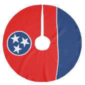 Dynamic Tennessee State Flag Graphic on a Polyester Weihnachtsbaumdecke (Vorderseite)