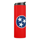 Dynamic Tennessee State Flag Graphic on a Thermosbecher (Nach links gedreht)