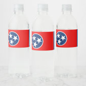 Dynamic Tennessee State Flag Graphic on a Wasserflaschenetikett (Flaschen)