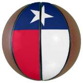 Dynamic Texas State Flag Graphic on a Basketball (Vertikal)