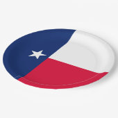 Dynamic Texas State Flag Graphic on a Pappteller (Schrägansicht)