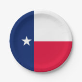 Dynamic Texas State Flag Graphic on a Pappteller (Vorderseite)