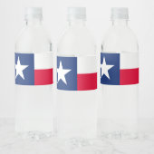 Dynamic Texas State Flag Graphic on a Wasserflaschenetikett (Flaschen)
