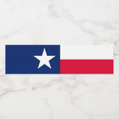 Dynamic Texas State Flag Graphic on a Wasserflaschenetikett (Einzelnes Label)